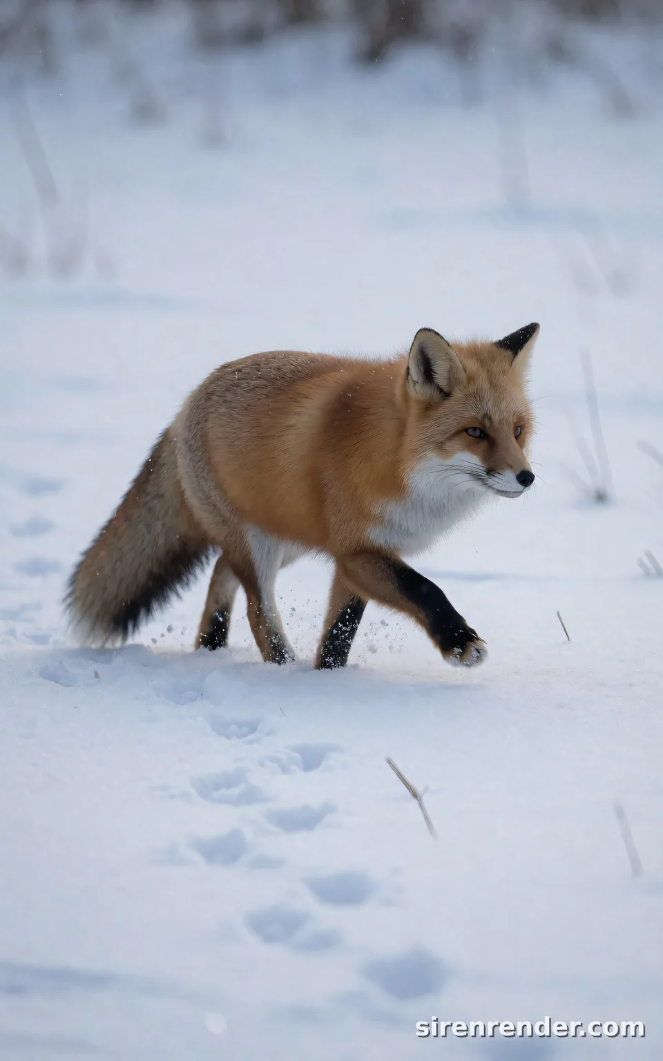 Fox in the snow, expanded prompt: Fox in the snow, expanded prompt, seed 33