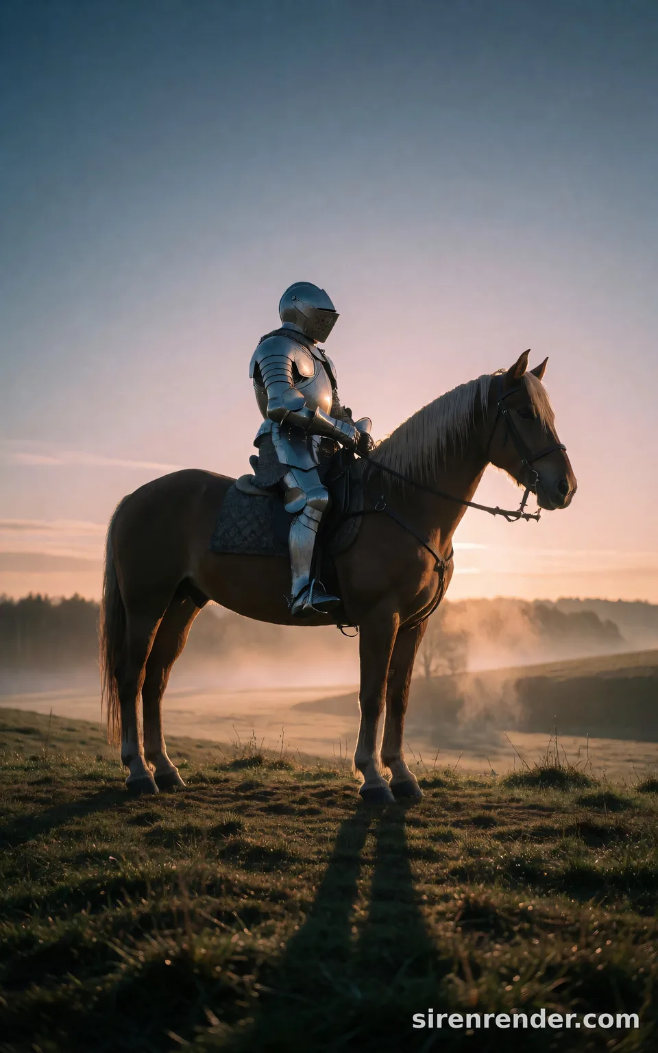 Knight at dawn, expanded prompt: Knight at dawn, expanded prompt, seed 33
