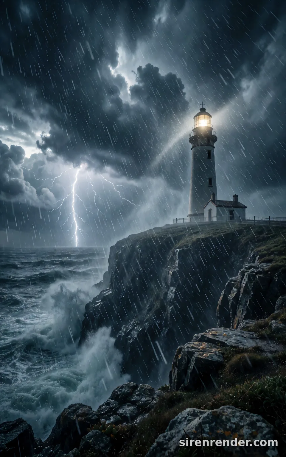 Lighthouse in a storm, expanded prompt: Lighthouse in a storm, expanded prompt, seed 11