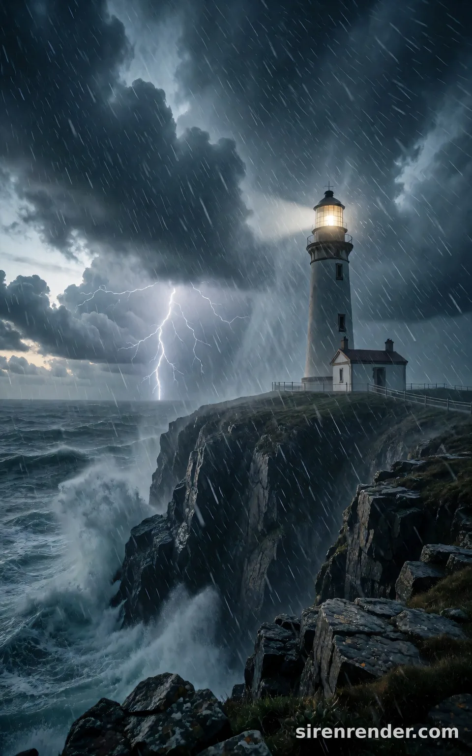 Lighthouse in a storm, expanded prompt: Lighthouse in a storm, expanded prompt, seed 22