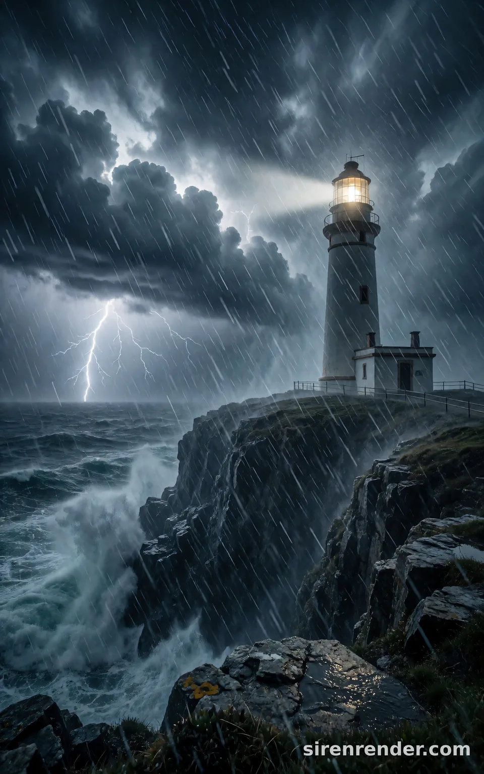 Lighthouse in a storm, expanded prompt: Lighthouse in a storm, expanded prompt, seed 44