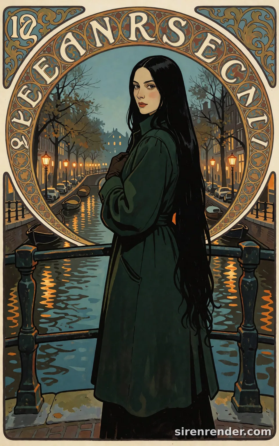 Krea 2 render: art nouveau poster seed 501