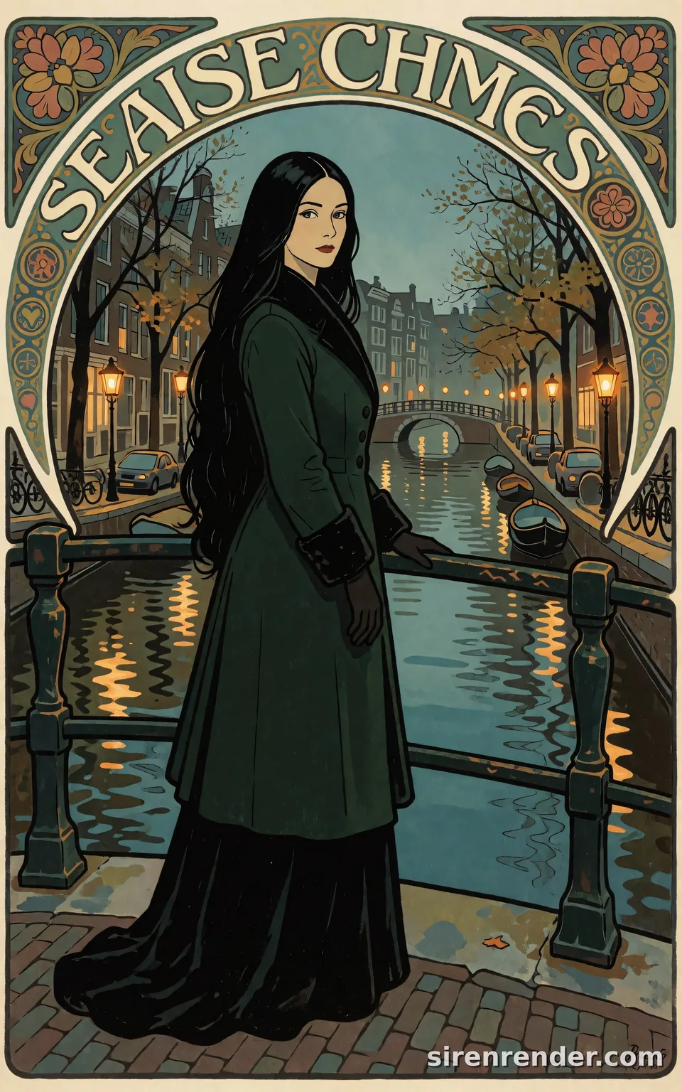 Krea 2 render: art nouveau poster seed 502