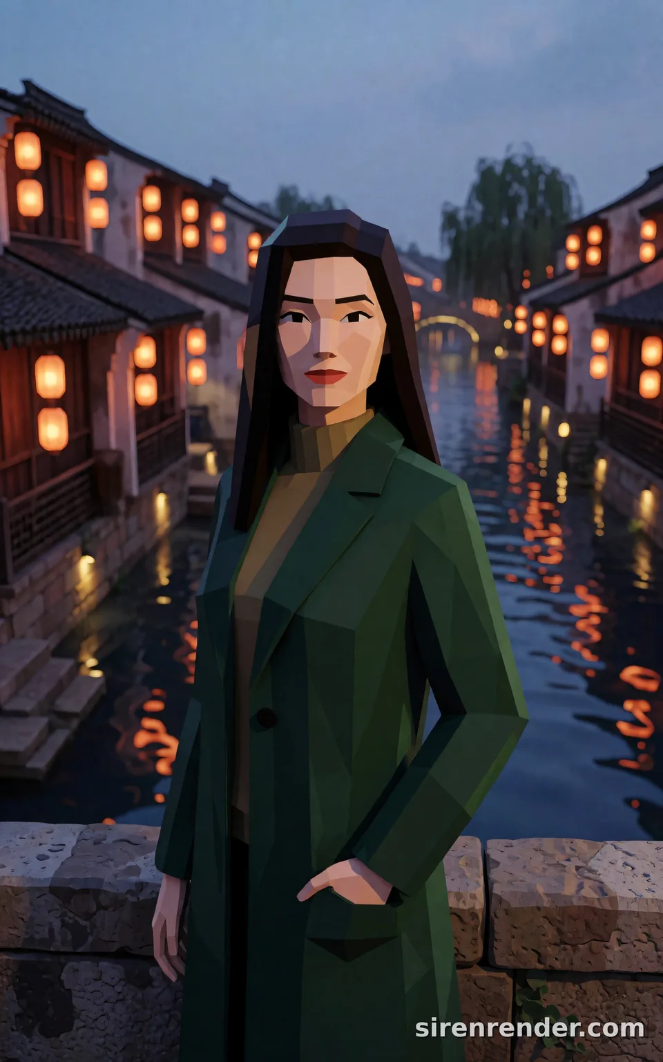 Krea 2 render: low-poly 3D render seed 501