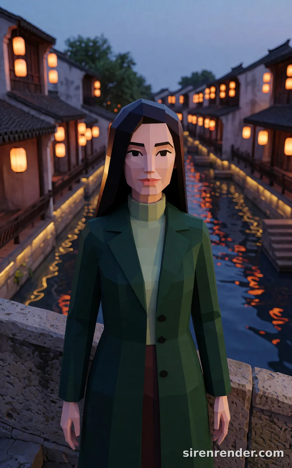 Krea 2 render: low-poly 3D render seed 502