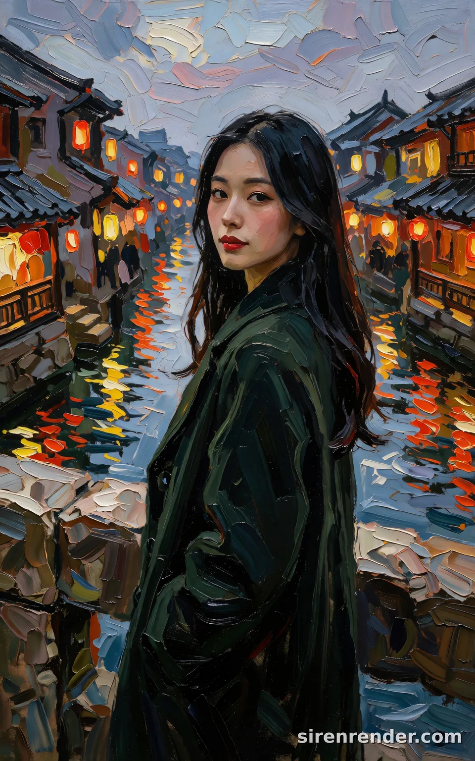 Krea 2 render: thick impasto oil painting seed 501