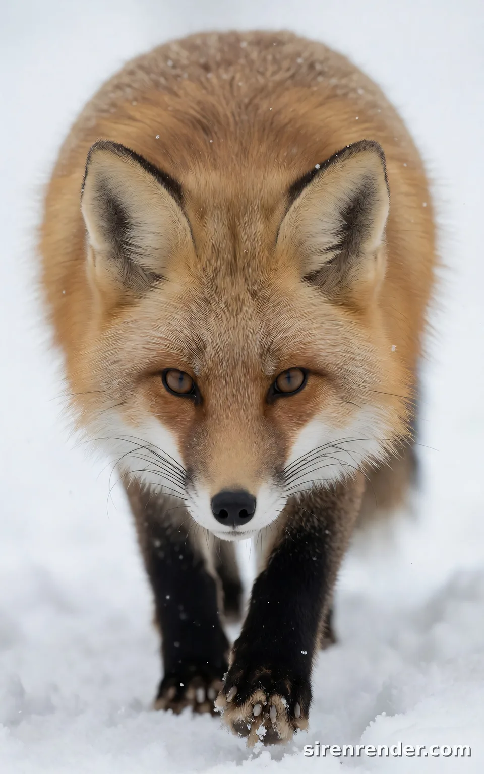 Fox in the snow, short prompt: Fox in the snow, short prompt, seed 33