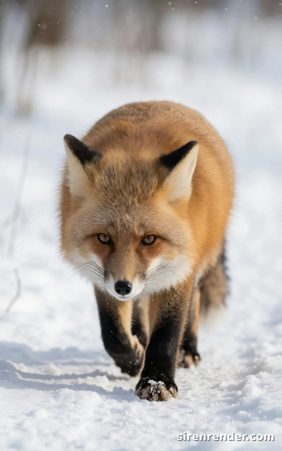 Fox in the snow, short prompt: Fox in the snow, short prompt, seed 44