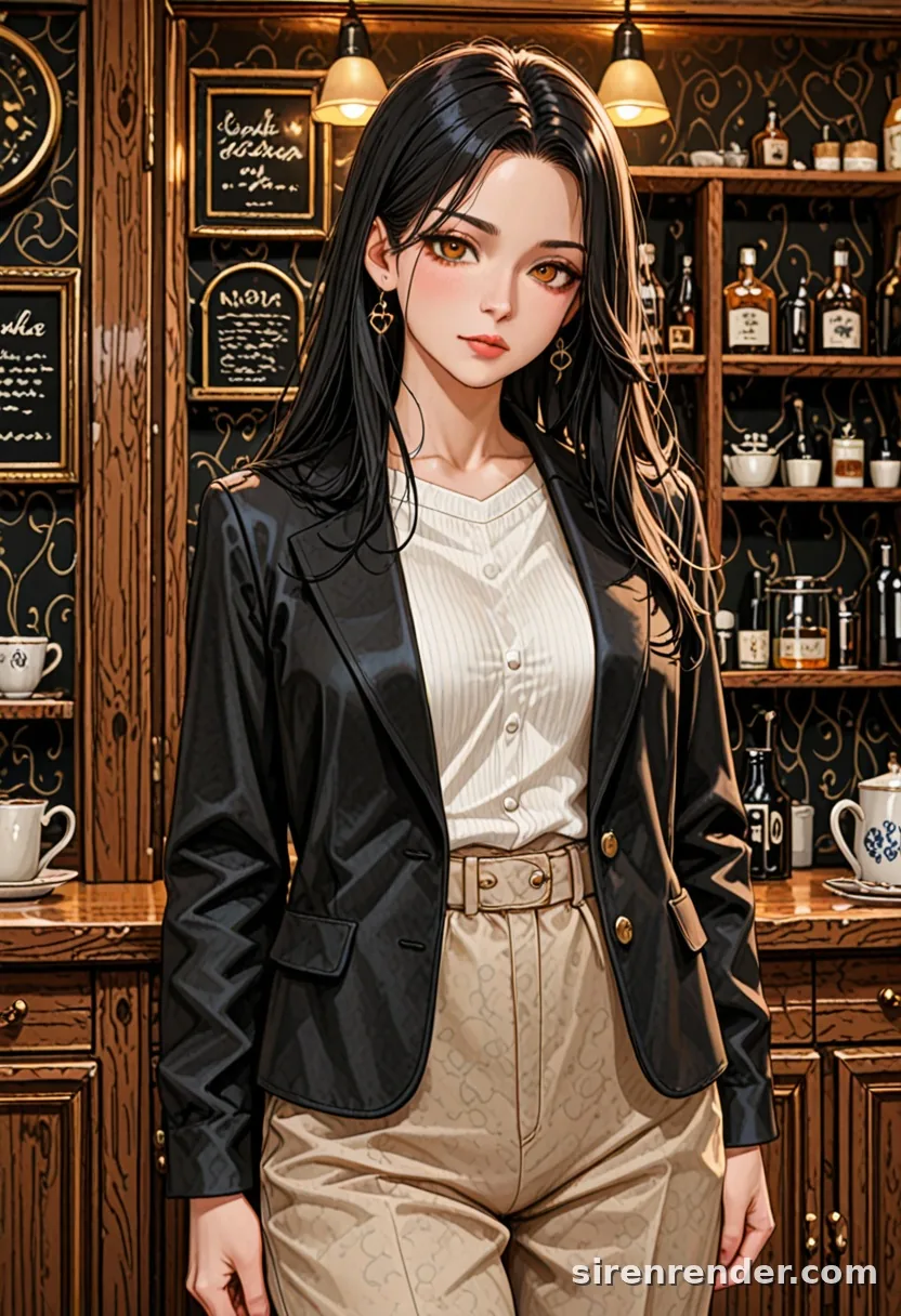 WAI-Illustrious render with the tag cafe, seed 1002