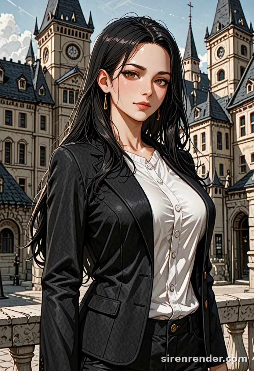 WAI-Illustrious render with the tag castle, seed 1001