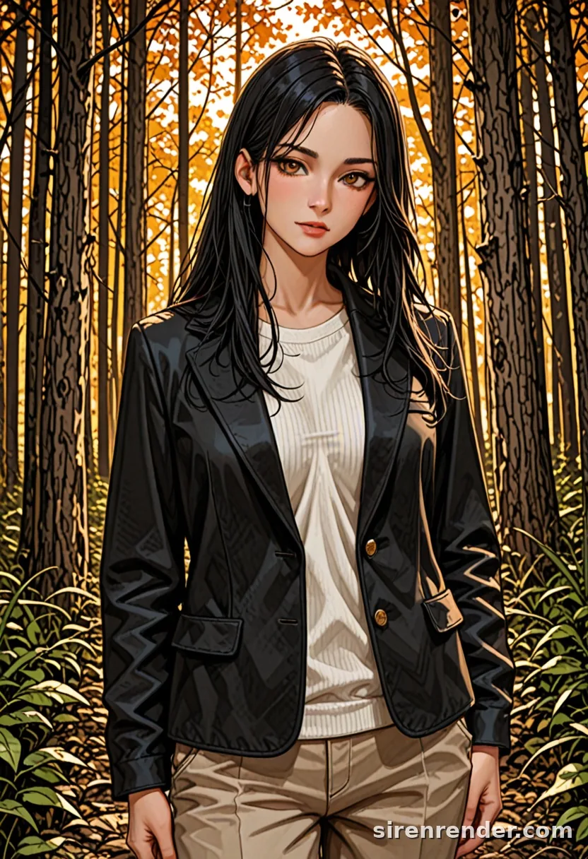 WAI-Illustrious render with the tag forest, seed 1002