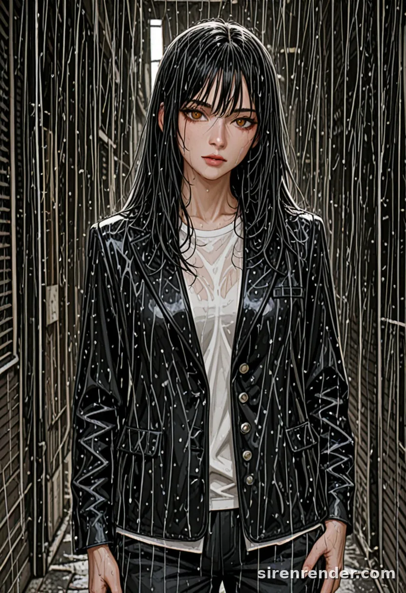WAI-Illustrious render with the tag rain, seed 1002
