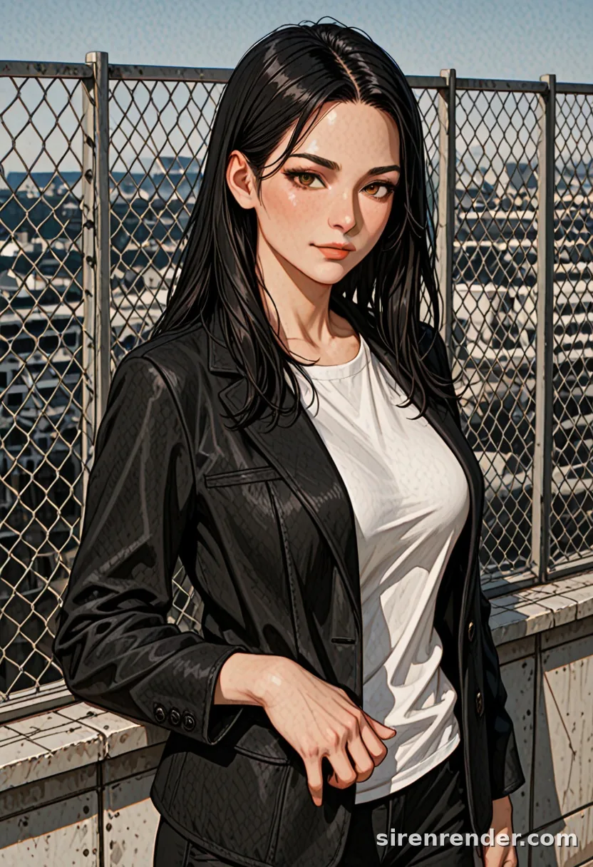 WAI-Illustrious render with the tag rooftop, seed 1001