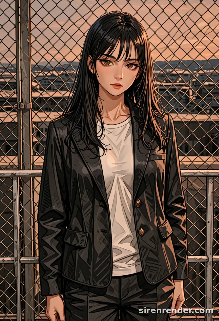 WAI-Illustrious render with the tag rooftop, seed 1002