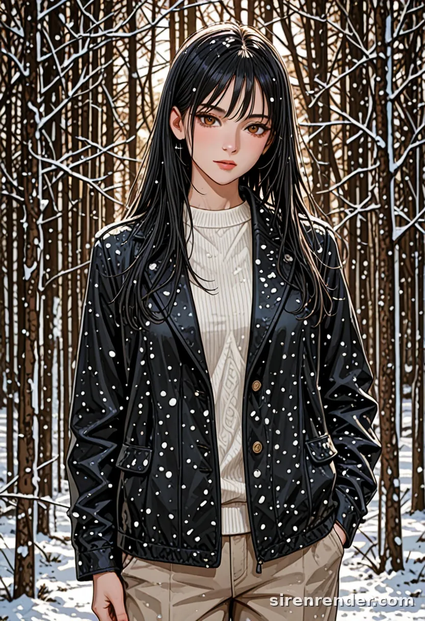 WAI-Illustrious render with the tag snow, seed 1002