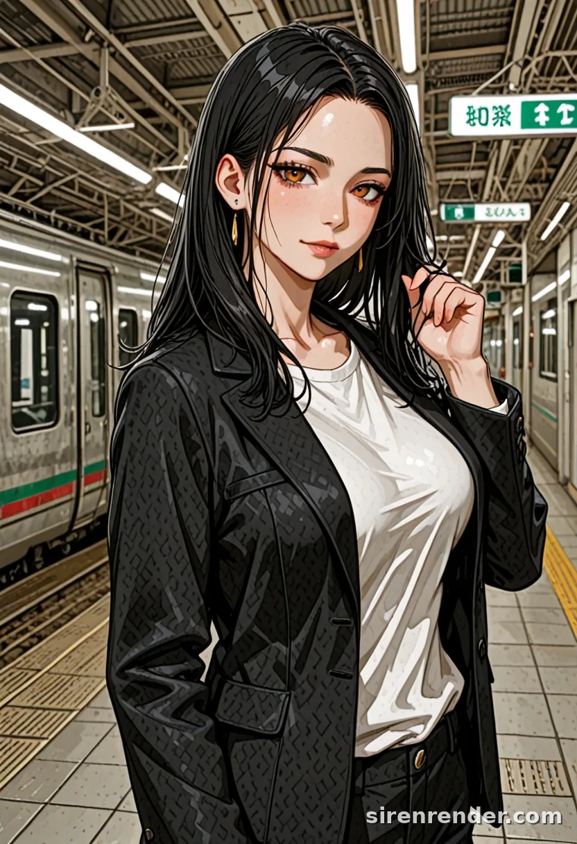 WAI-Illustrious render with the tag train station, seed 1001