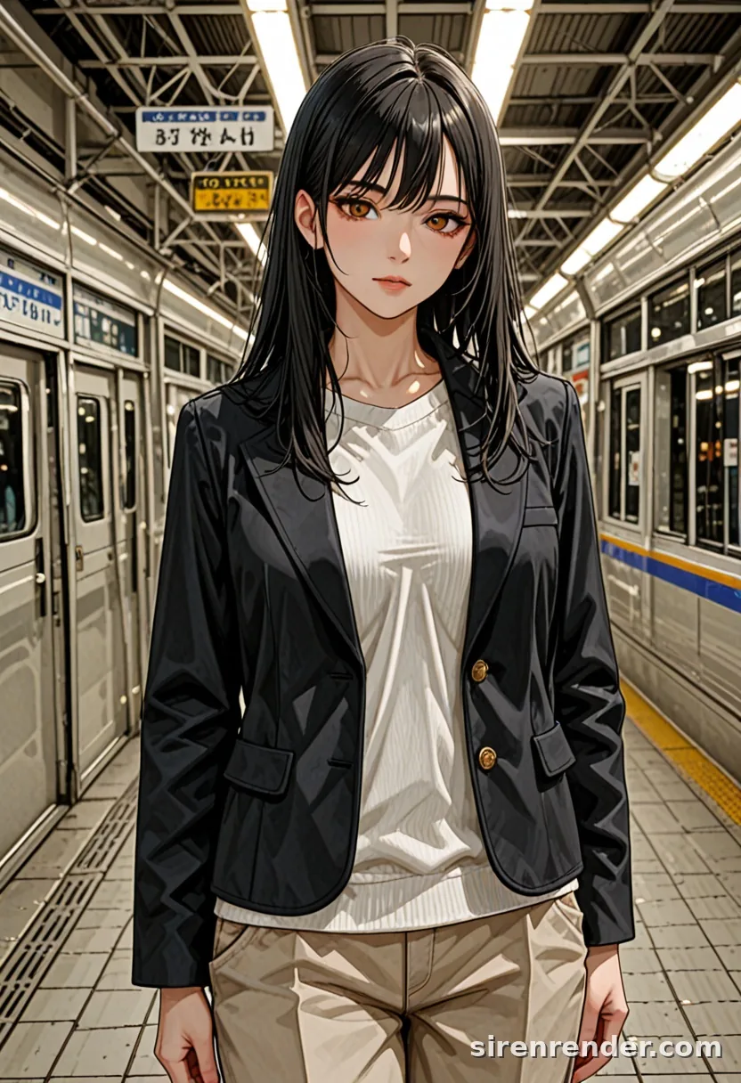 WAI-Illustrious render with the tag train station, seed 1002