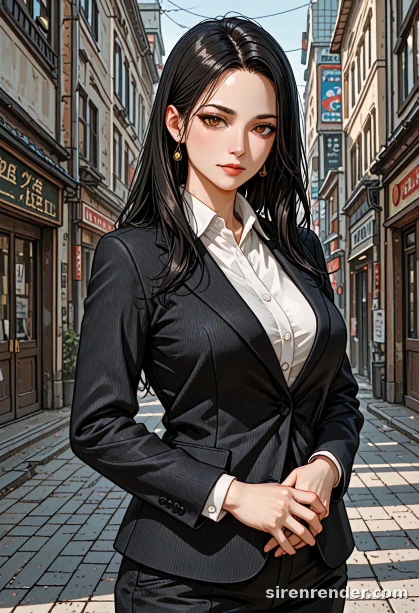 WAI-Illustrious render with the tag business suit, seed 1001