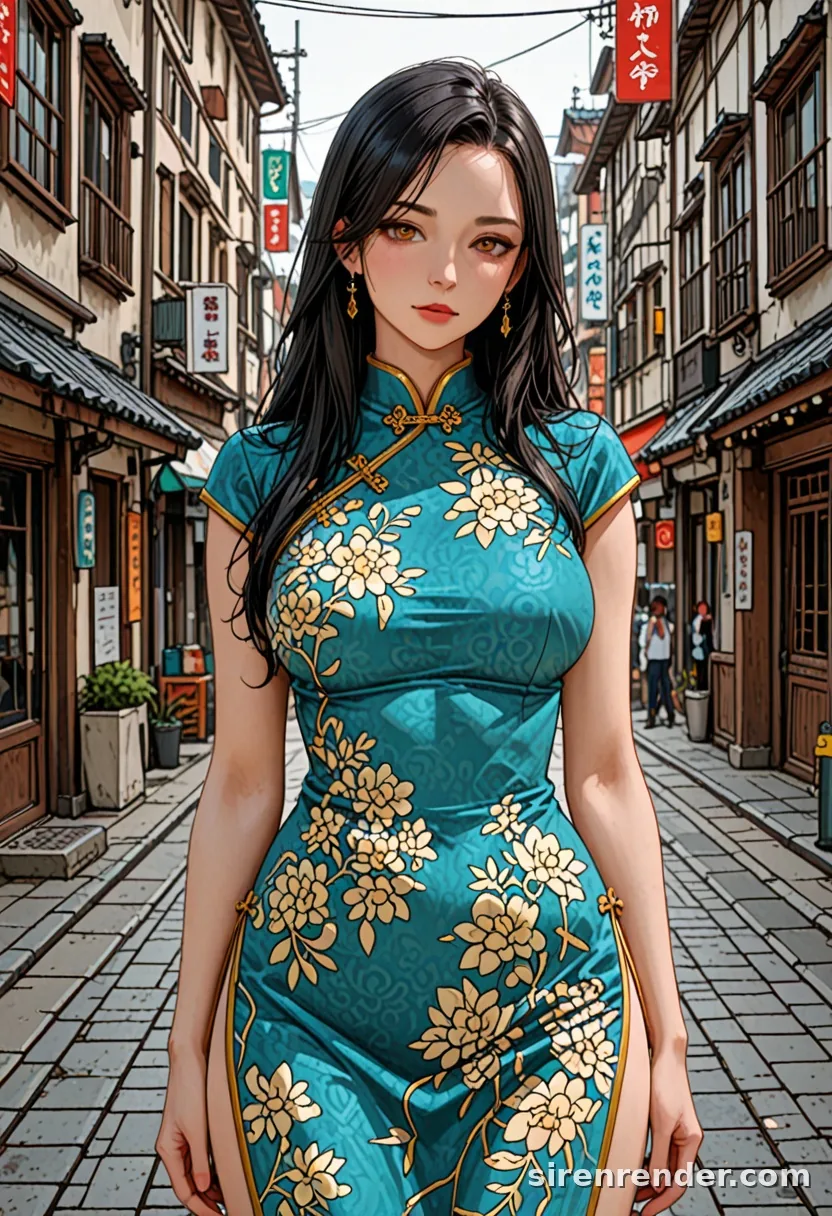 WAI-Illustrious render with the tag china dress, seed 1002
