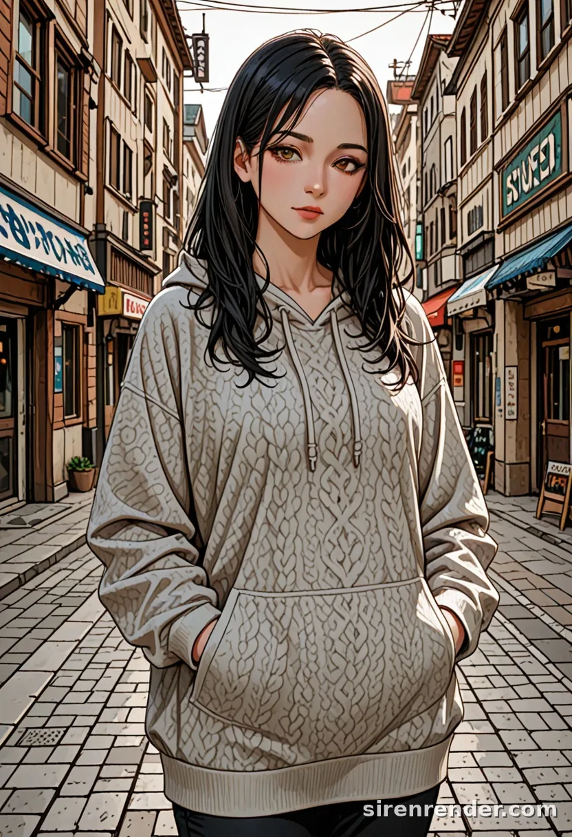 WAI-Illustrious render with the tag hoodie, seed 1002