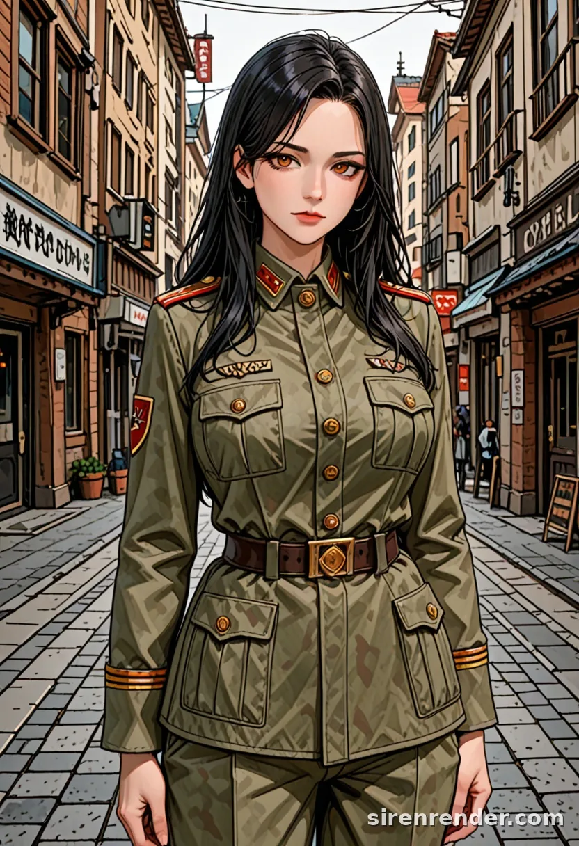WAI-Illustrious render with the tag military uniform, seed 1002