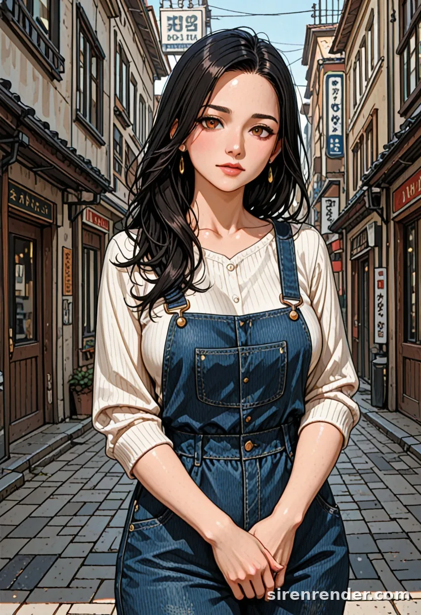 WAI-Illustrious render with the tag overalls, seed 1001
