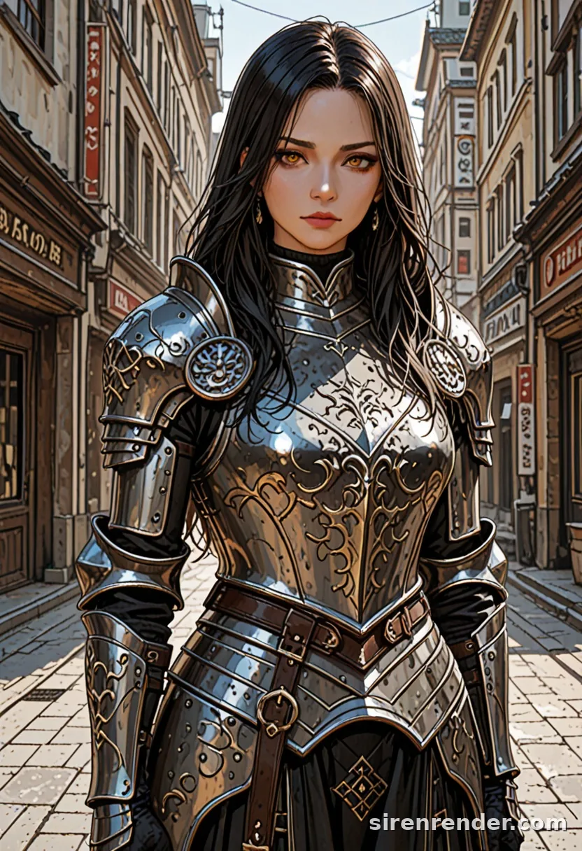 WAI-Illustrious render with the tag plate armor, seed 1001