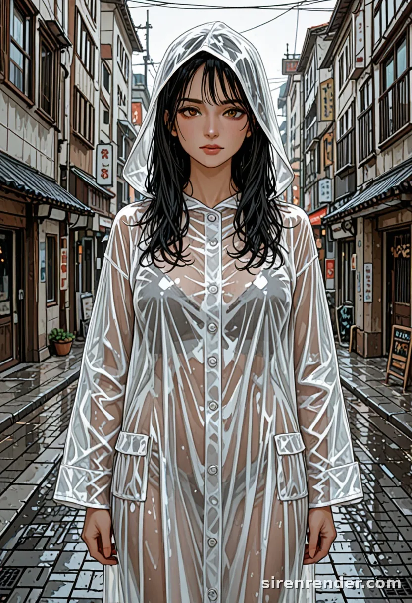WAI-Illustrious render with the tag raincoat, seed 1002