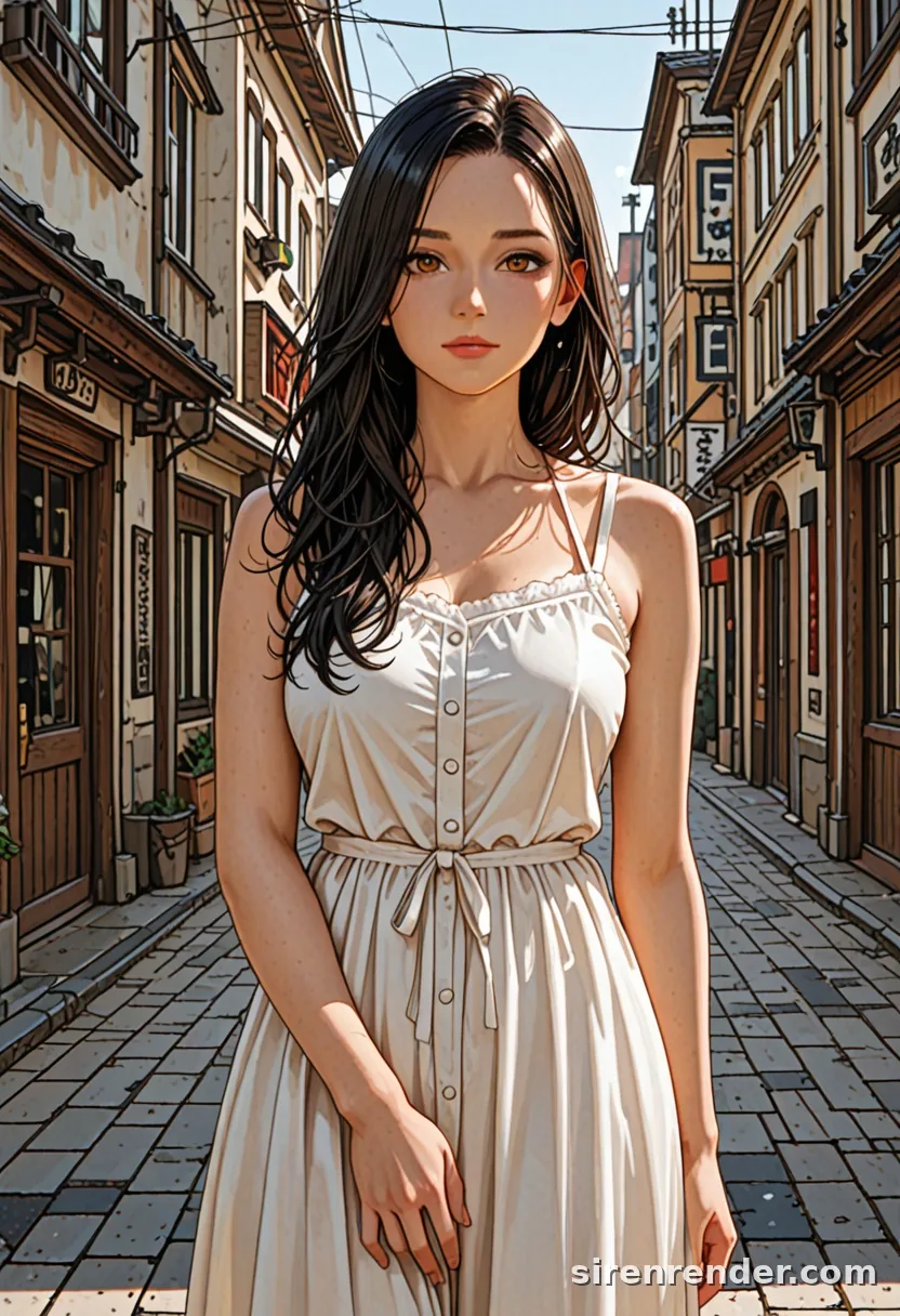 WAI-Illustrious render with the tag sundress, seed 1001