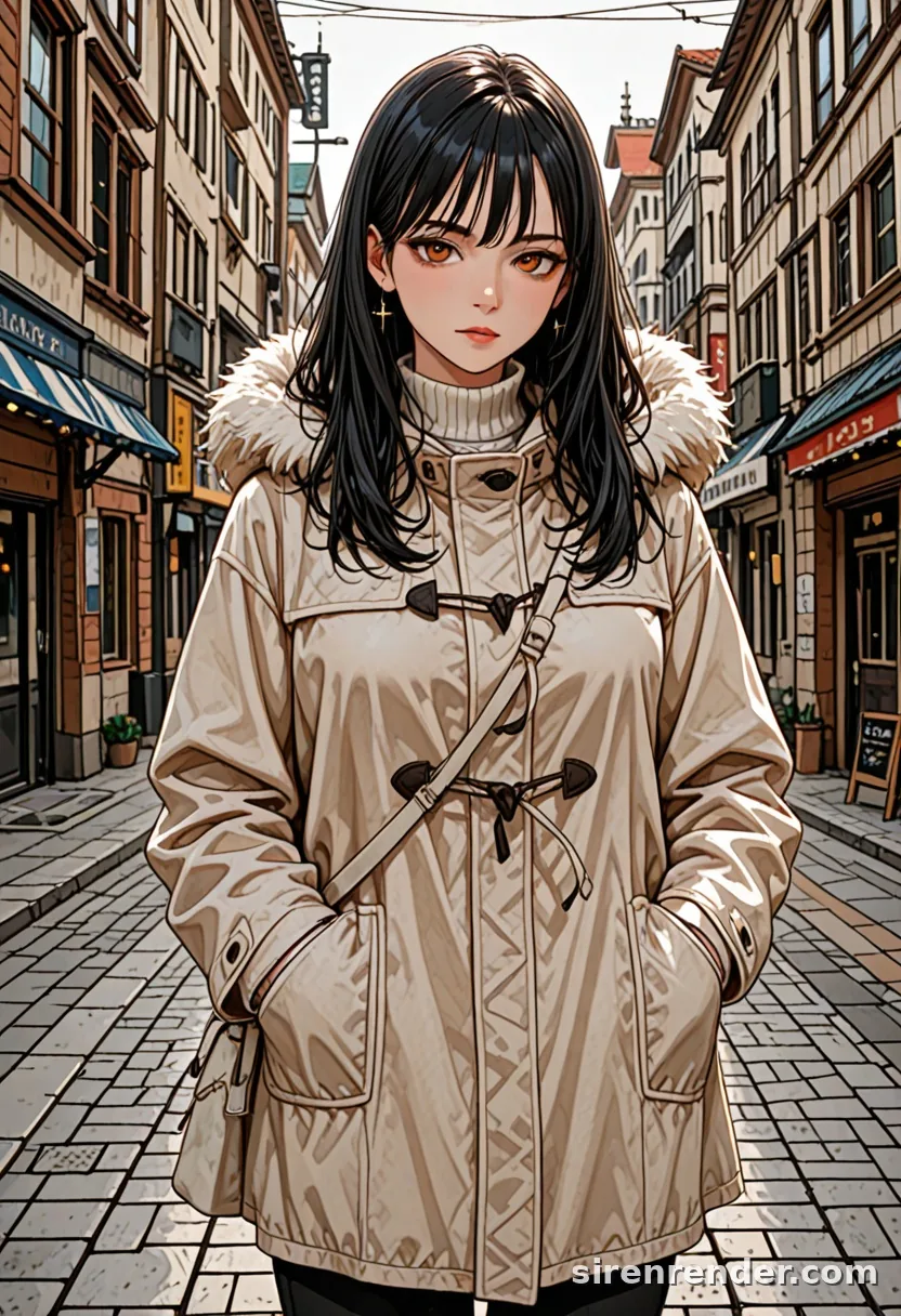 WAI-Illustrious render with the tag winter coat, seed 1002