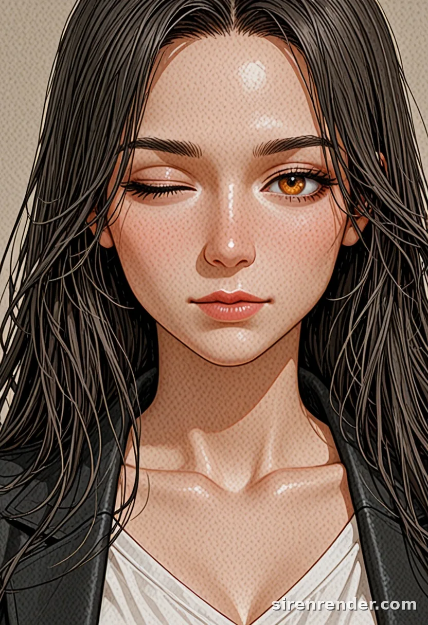 WAI-Illustrious render with the tag one eye closed, seed 1002