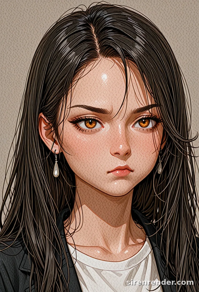 WAI-Illustrious render with the tag pout, seed 1001