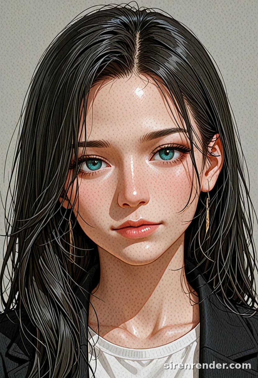 WAI-Illustrious render with the tag aqua eyes, seed 1001