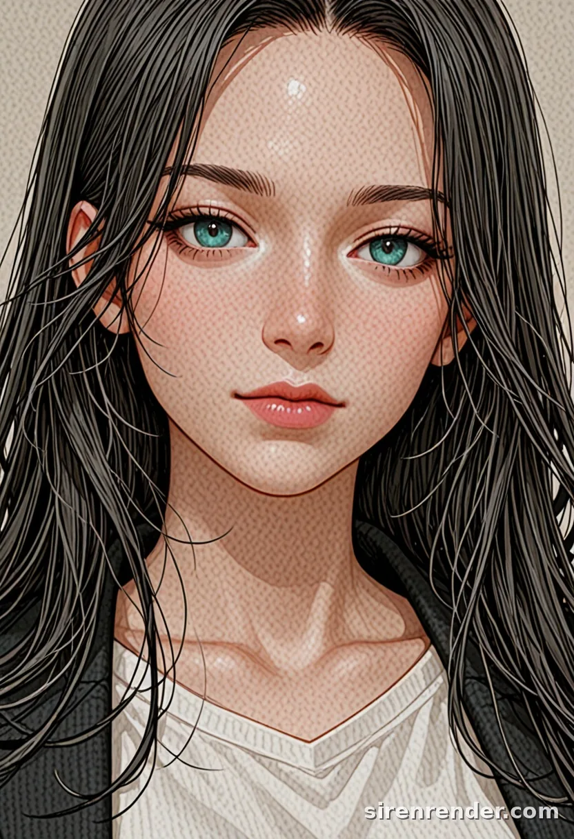 WAI-Illustrious render with the tag aqua eyes, seed 1002