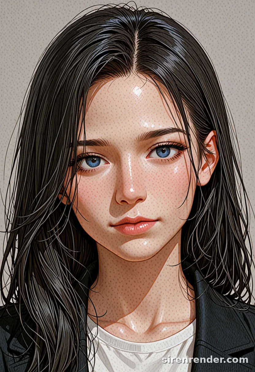 WAI-Illustrious render with the tag blue eyes, seed 1001