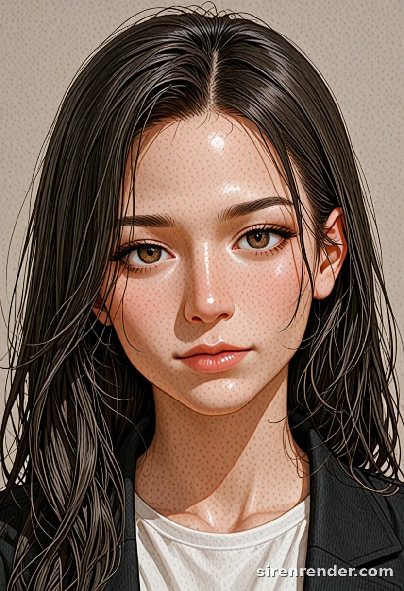 WAI-Illustrious render with the tag brown eyes, seed 1001