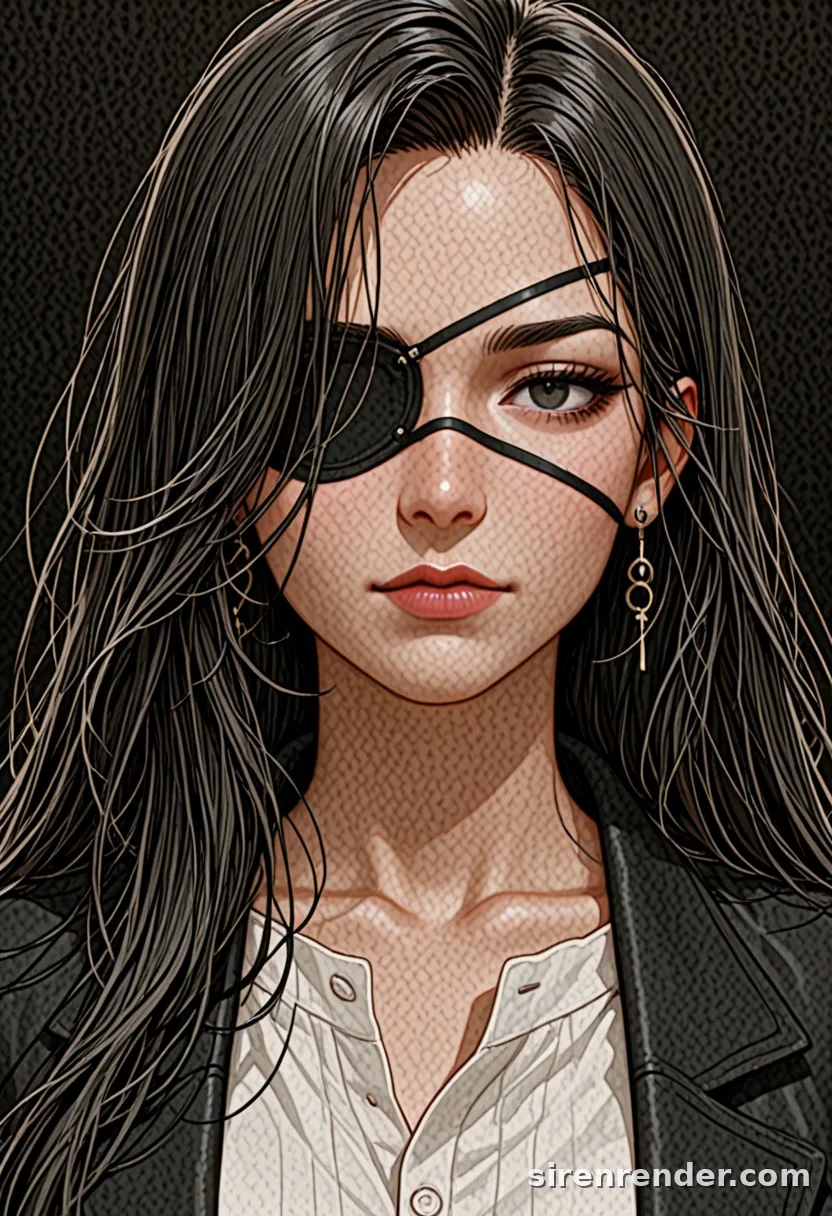 WAI-Illustrious render with the tag eyepatch, seed 1002