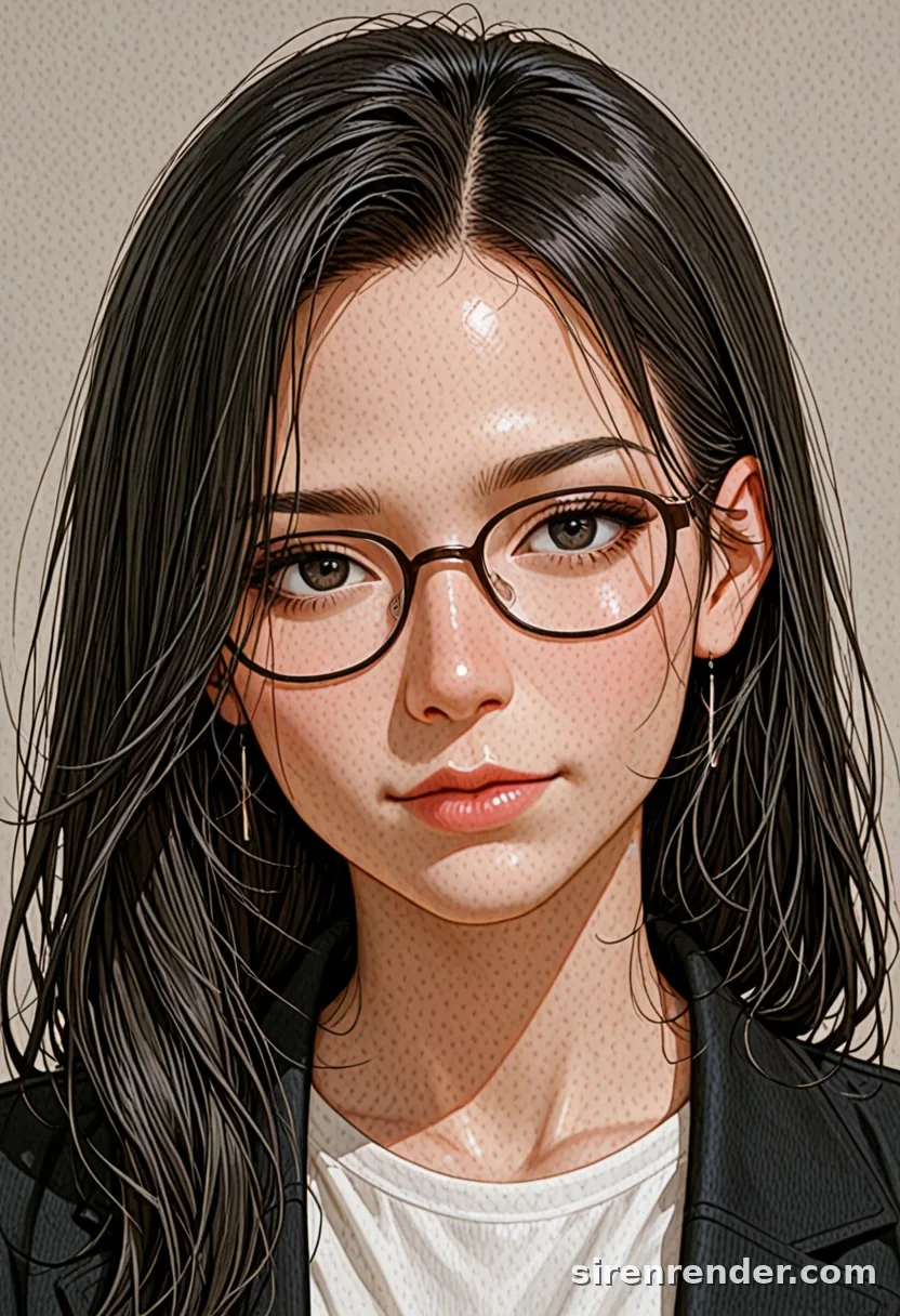 WAI-Illustrious render with the tag glasses, seed 1001