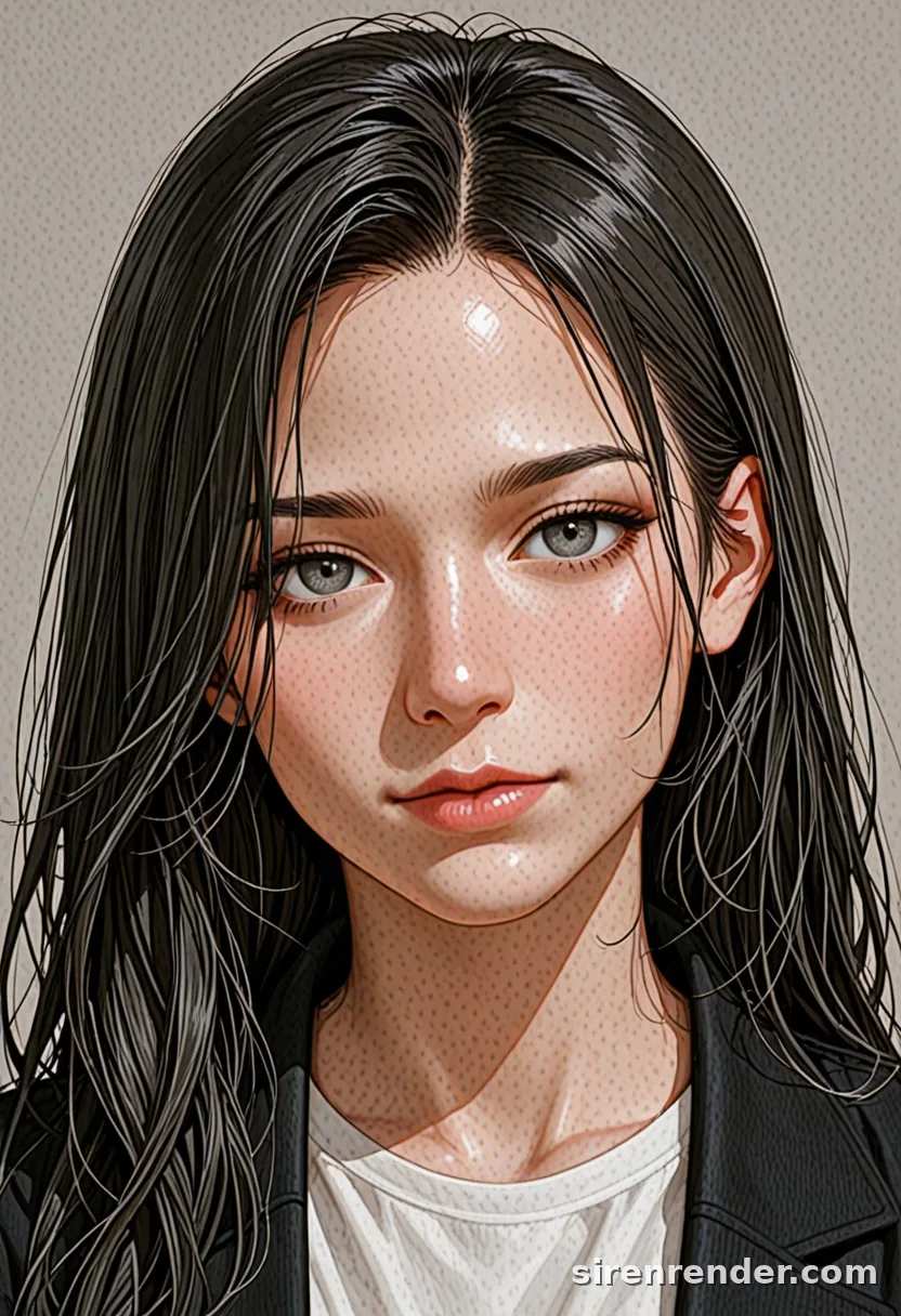WAI-Illustrious render with the tag grey eyes, seed 1001