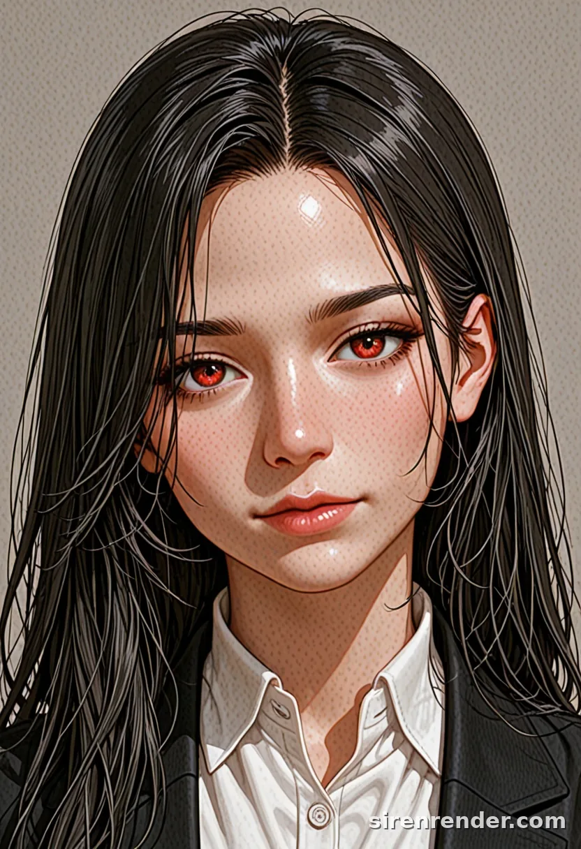 WAI-Illustrious render with the tag red eyes, seed 1001
