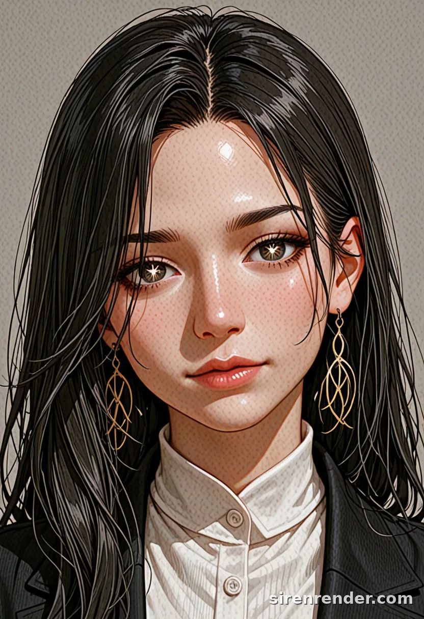 WAI-Illustrious render with the tag star-shaped pupils, seed 1001