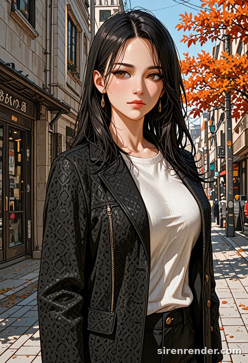 WAI-Illustrious render with the tag looking away, seed 1001