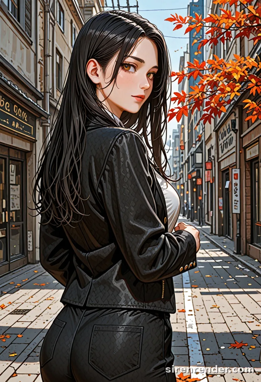 WAI-Illustrious render with the tag looking back, seed 1001