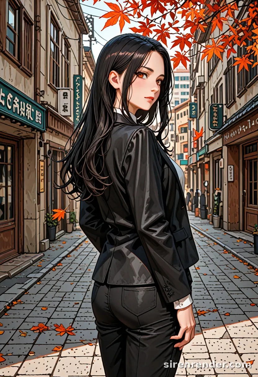 WAI-Illustrious render with the tag looking back, seed 1002