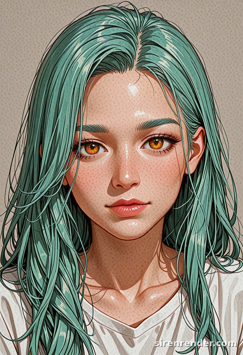 WAI-Illustrious render with the tag aqua hair, seed 1001