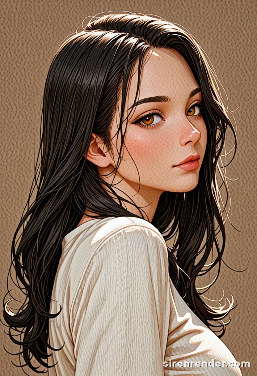 WAI-Illustrious render with the tag black hair, seed 1002
