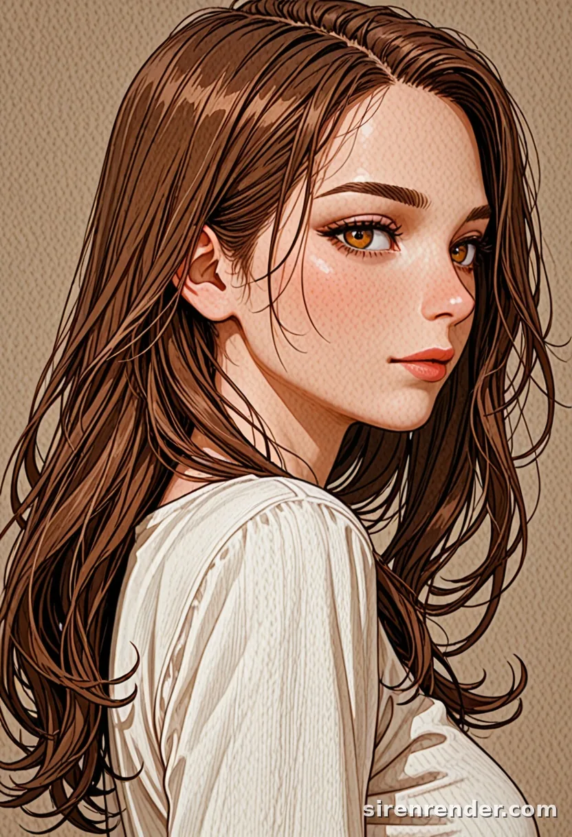 WAI-Illustrious render with the tag brown hair, seed 1002