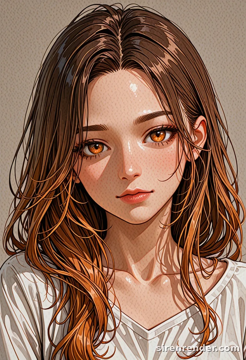 WAI-Illustrious render with the tag gradient hair, seed 1001
