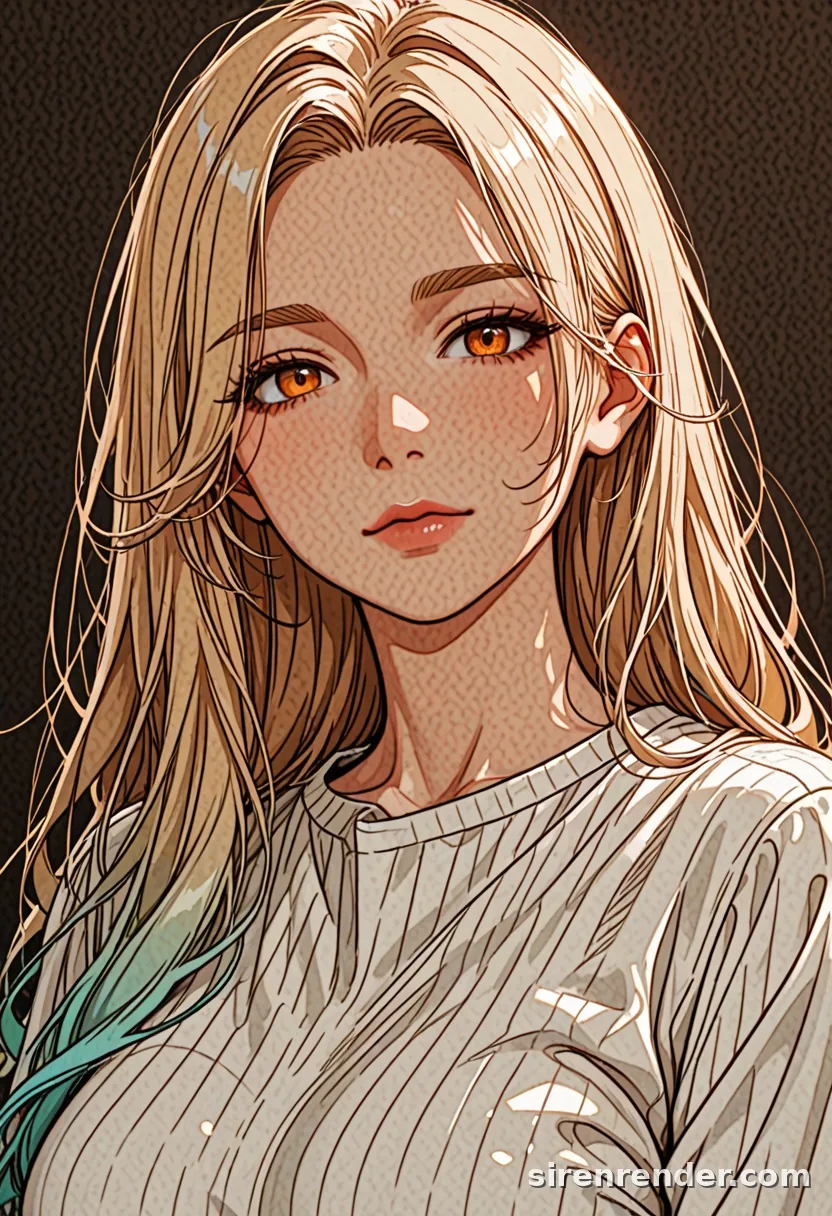 WAI-Illustrious render with the tag gradient hair, seed 1002