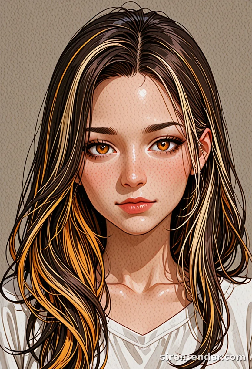 WAI-Illustrious render with the tag multicolored hair, seed 1001